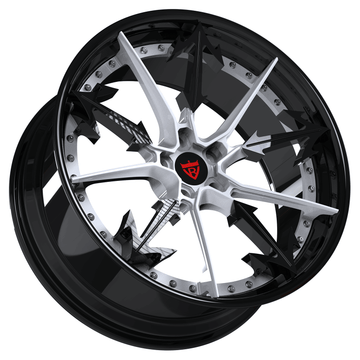 2 PIECE FORGED GLOSS BLACK WHEELS SERIES : RV-DR082 - RVRN WHEELS